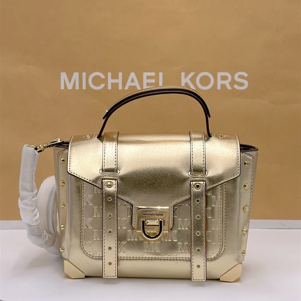Michael Kors Manhattan Medium
Satchel Shoulder Crossbody bag MK
Pale Gold - Picture 2 of 14